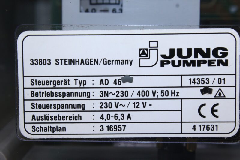 JUNG PUMPEN AD 46 CONTROL UNIT - Image 3