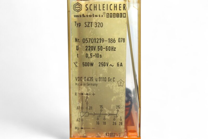SCHLEICHER SZT 320 TIME RELAY 05701219-186 0.5…10s - Image 2