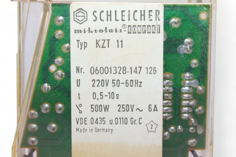 SCHLEICHER KZT 11 TIME RELAY 06001328-147 0.5…10s - Image 2