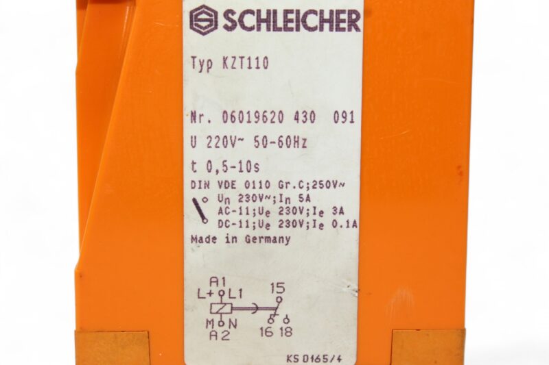 SCHLEICHER KZT 110 TIME RELAY 06019620 430 0.5…10s - Image 2