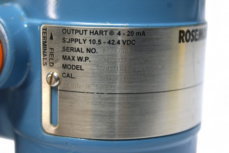 ROSEMOUNT 2051TG1A2B21AS5B4M5D4V504 PRESSURE TRANSMITTER - Image 2