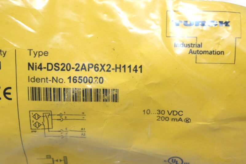 TURCK NI4-DS20-2AP6X2-H1141 INDUCTIVE SENSOR 1650020 - Image 2