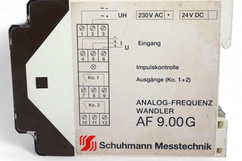 SCHUHMANN MESSTECHNIK AF 9.00 G ANALOG-FREQUENZ WANDLER (230 VAC) - Image 2