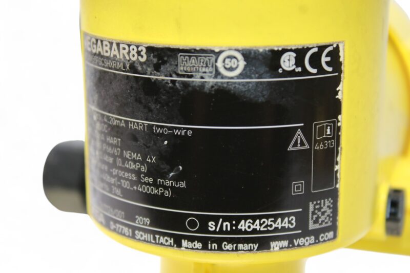 VEGA VEGABAR83 PRESSURE TRANSMITTER B83.AXB5FGCSHXRIMLX - Image 3
