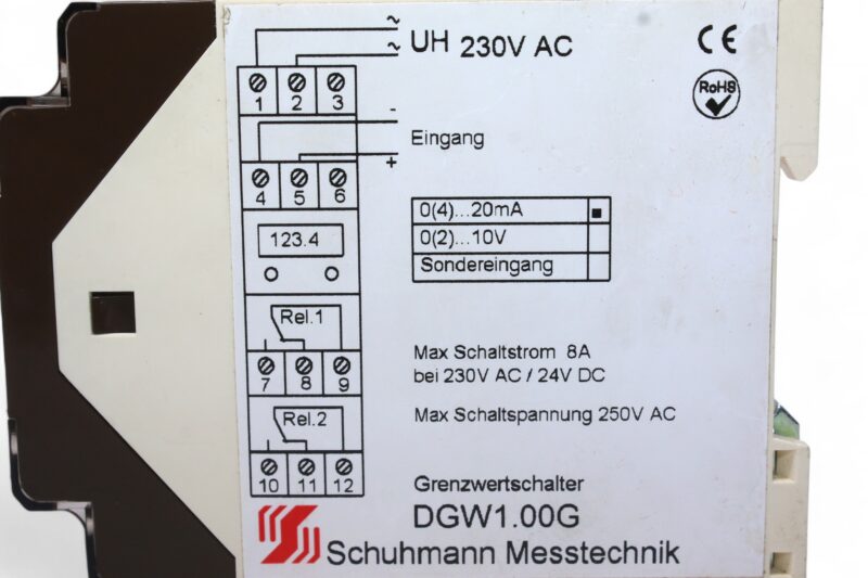 SCHUHMANN MESSTECHNIK DGW 1.00G LIMIT SWITCH - Image 2