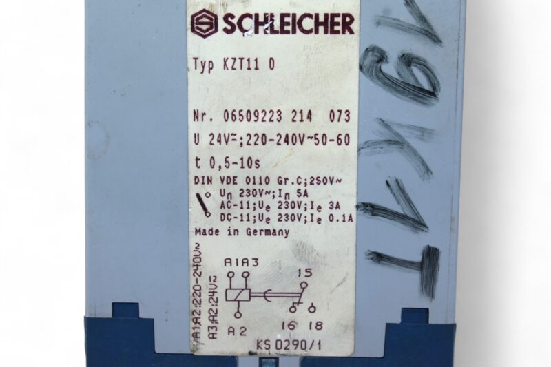 SCHLEICHER KZT 110 TIME RELAY 06509223 214 0.5…10s - Image 2
