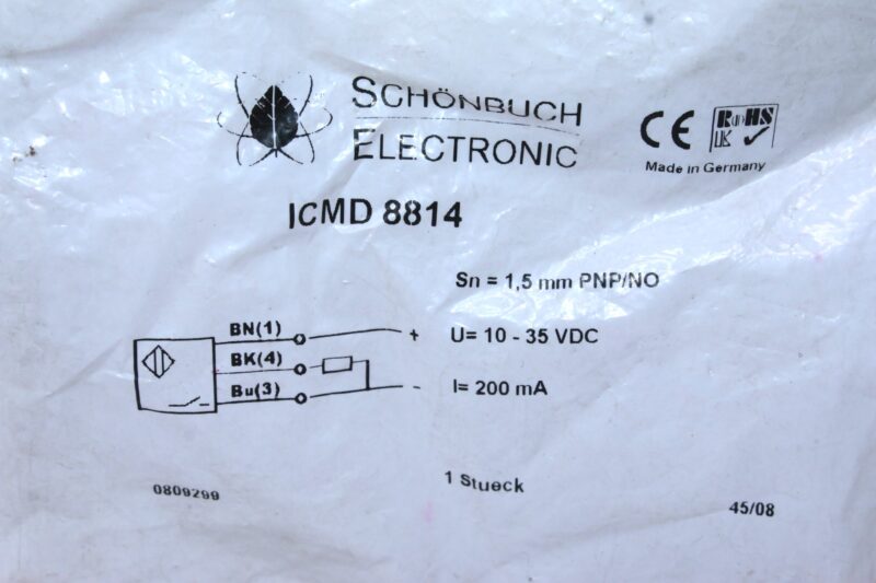 SCHÖNBUCH ICMD 8814 PROXIMITY SWITCH - Image 2
