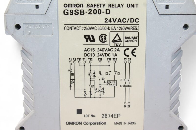 OMRON G9SB-200-D SAFETY RELAY UNIT - Image 2