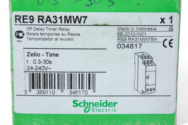 SCHNEIDER RE9RA31MW7 TIMING RELAY (0.3...30s) - Image 2