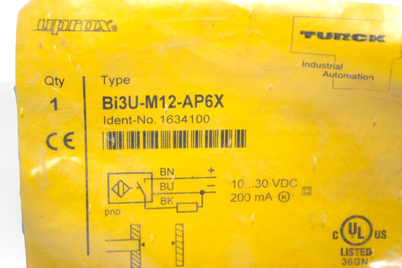 TURCK BI3U-M12-AP6X INDUCTIVE SENSOR 1634100 - Image 2