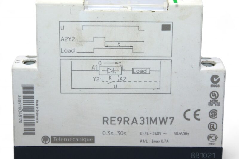 SCHNEIDER RE9RA31MW7 TIMING RELAY (0.3...30s) - Image 3