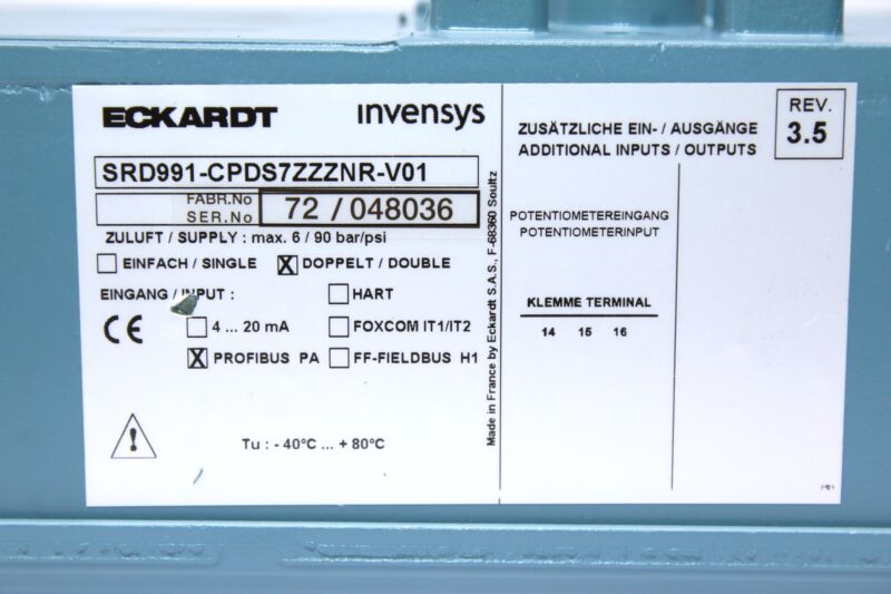 ECKARDT SRD991-CPDS7ZZZNR-V01 POSITION TRANSMITTER - Image 2