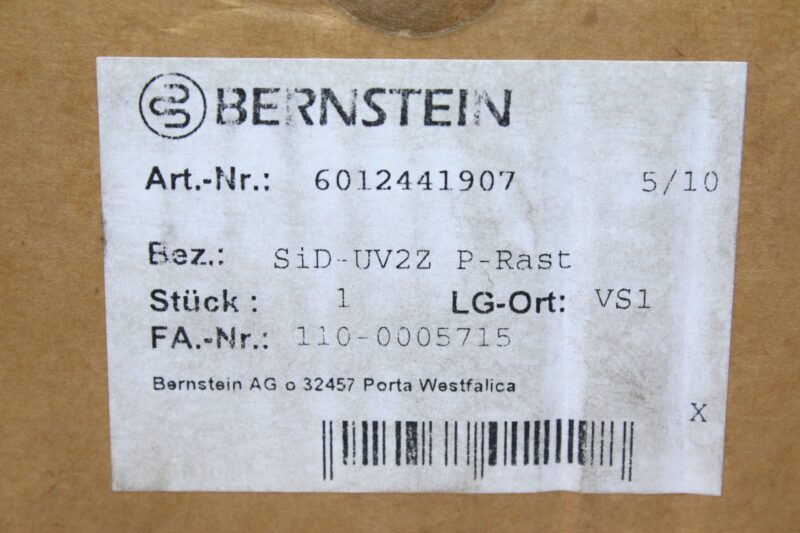 BERNSTEIN SID-UV2Z P-RAST ROPE PULL SWITCH 6012441907 - Image 2
