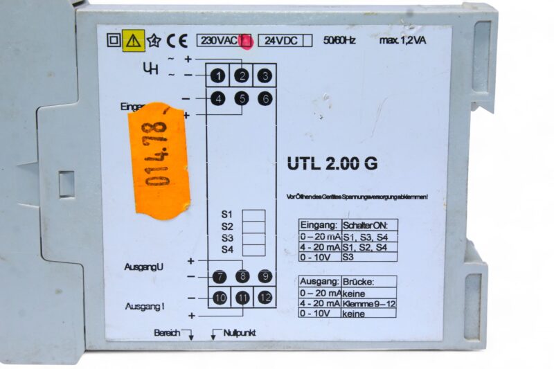 MVA UTL 2.00G ISOLATION AMPLIFIER 230 VAC - Image 2
