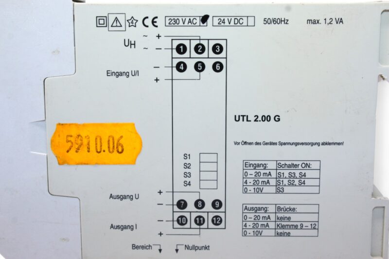 STARS ELEKTRONIK UTL 2.00G ISOLATION AMPLIFIER 230 VAC - Image 2