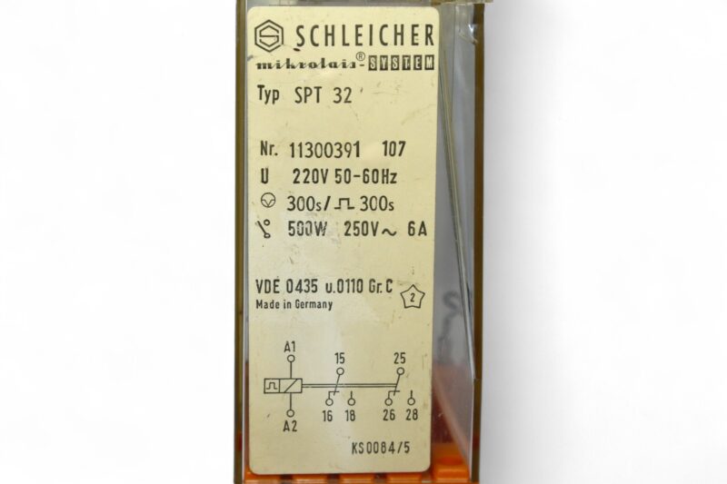 SCHLEICHER SPT 32 TIME RELAY 11300391 (300s/300s) - Image 2