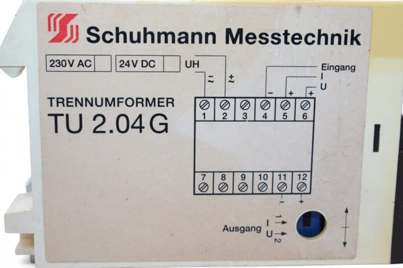SCHUHMANN MESSTECHNIK TU 2.04 G SUPPLY ISOLATION AMPLIFIER (230 VAC) - Image 2