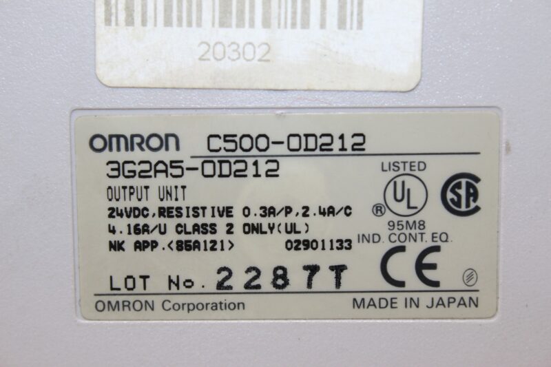 OMRON C500-OD212 OUTPUT UNIT 3G2A5-OD212 - Image 2