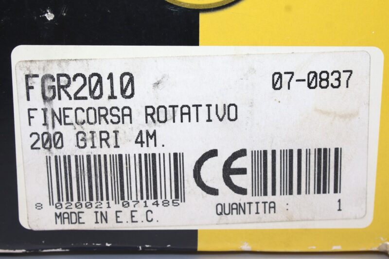 GIOVENZANA FGR2010 ROTARY LIMIT SWITCH - Image 2