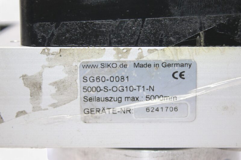 SIKO SG60-0081 DRAW WIRE ENCODER 5000-S-OG10-T1-N - Image 2
