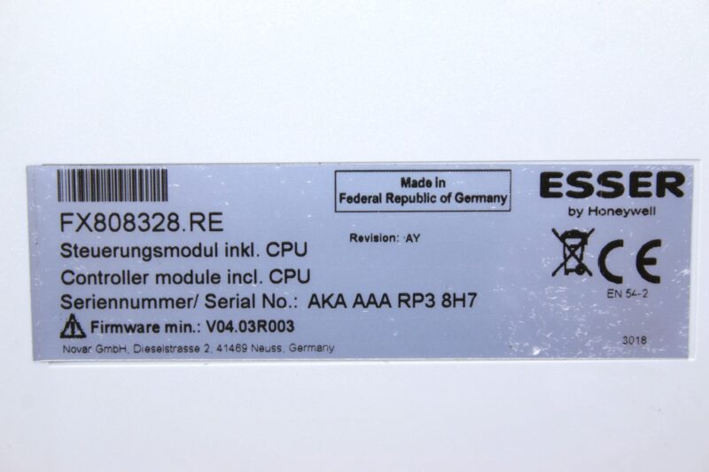ESSER FXE808328.RE REDUNDANT CONTROL MODULE - Image 2