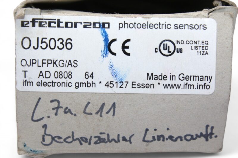 IFM OJ5036 RETRO-REFLECTIVE LASER SENSOR OJPLFPKG/SO/AS - Image 5