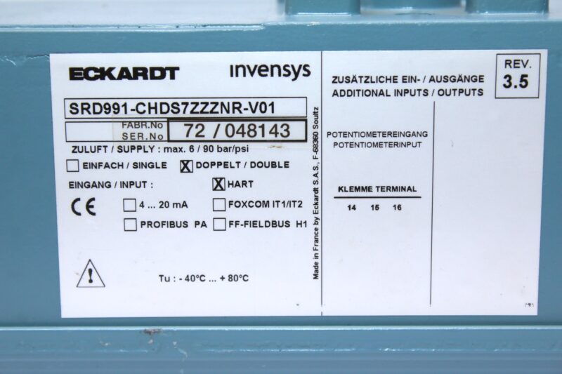 ECKARDT SRD991-CHDS7ZZZNR-V01 POSITION TRANSMITTER - Image 2
