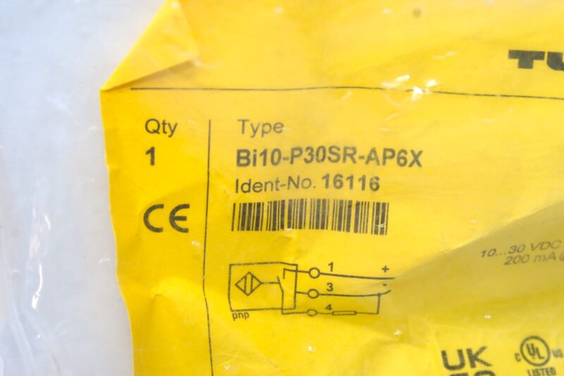 TURCK BI10-P30SR-AP6X Inductive Sensor 16116 - Image 2