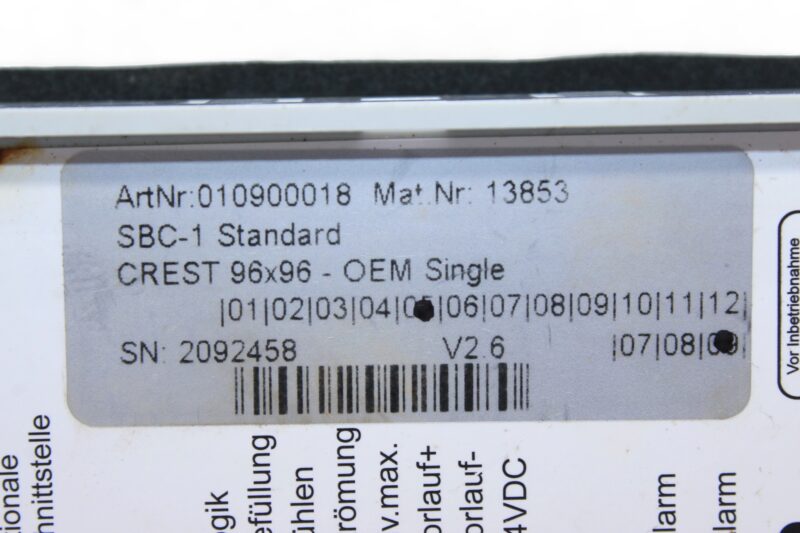 SBC electric system 010900018 SINGLE TEMPERATURE CONTROLS - Image 2