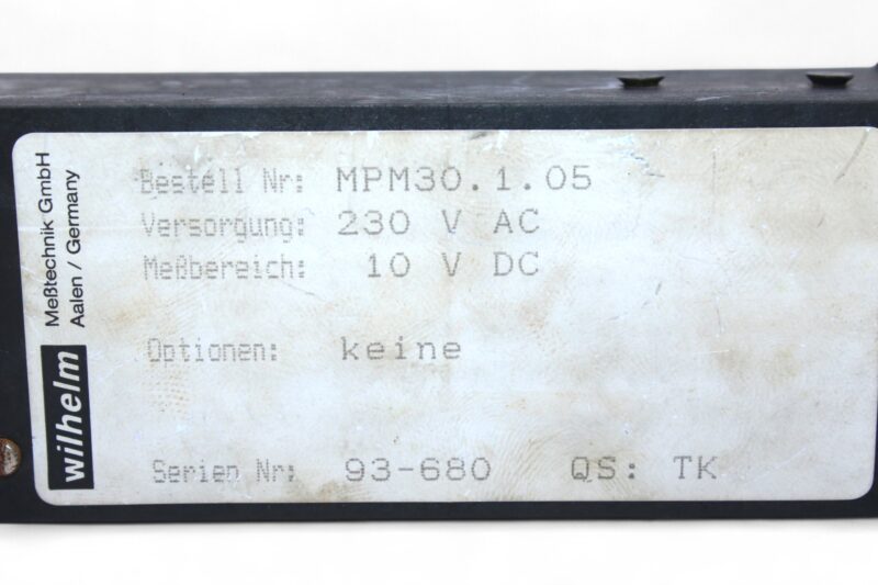 WIHELM MPM30.1.05 TEMPERATURE CONTROLLER - Image 2