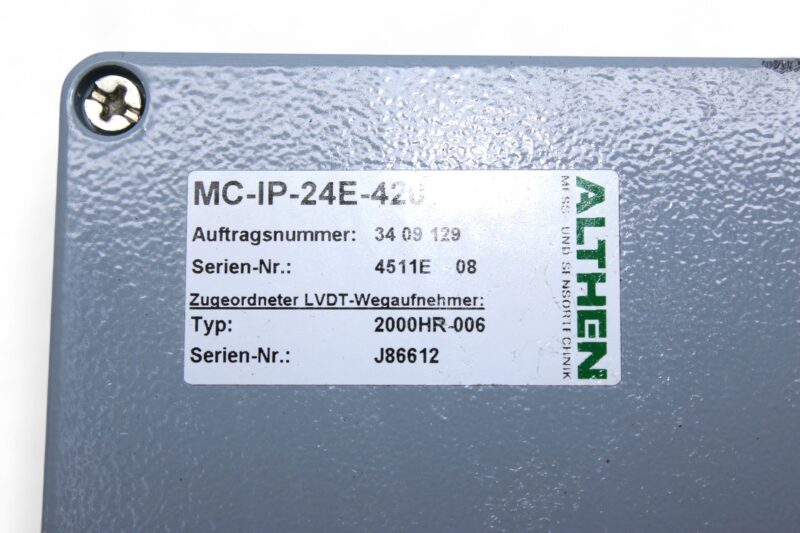 ALTHEN MC-IP-24E-420 SINGLE CHANNEL LVDT AMPLIFIER - Image 2