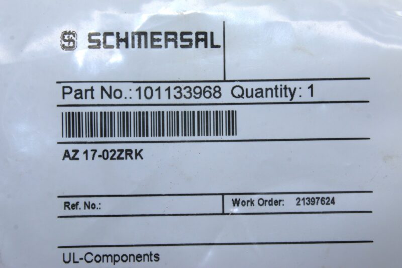 SCHMERSAL AZ 17-02ZRK SAFETY SWITCH 101133968 - Image 2