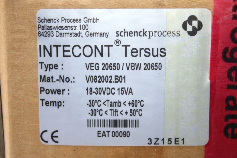 SCHENCK PROCESS VEG 20650/VBW 20650 WEIGHING BATCHING CONTROLLER INTECONT Tersus - Image 2