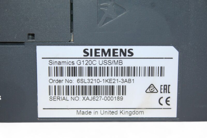 SIEMENS 6SL3210-1KE21-3AB1 INVERTER DRIVE SINAMICS G120C - Image 3