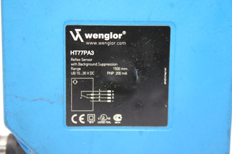 WENGLOR HT77PA3 PHOTOELECTRIC REFLEX SENSOR - Image 2