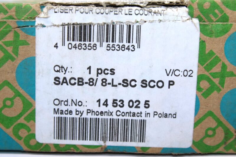PHOENIX CONTACT SACB-8/ 8-L-SC SCO P DISTRIBUTOR BOX 1453025 - Image 7