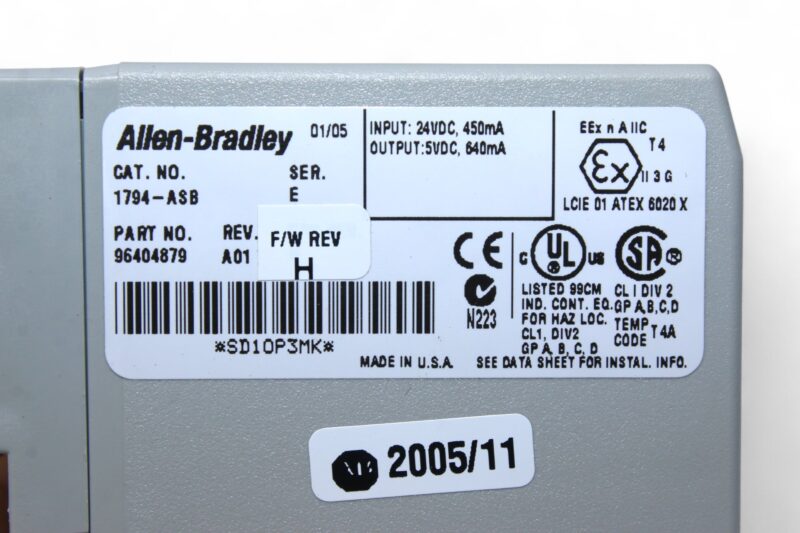 ALLEN-BRADLEY 1794-ASB ADAPTOR 96404879 - Image 3