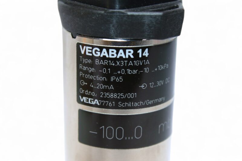 VEGA VEGABAR14 PRESSURE TRANSMITTER BAR14.X3TA1GV1A (-1…0.1 bar) - Image 2
