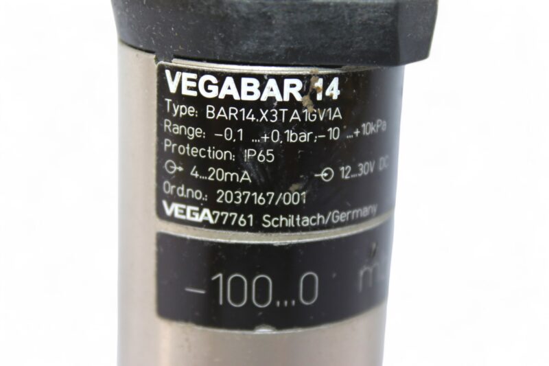 VEGA VEGABAR14 PRESSURE TRANSMITTER BAR14.X3TA1GV1A (-1…0.1 bar) - Image 2