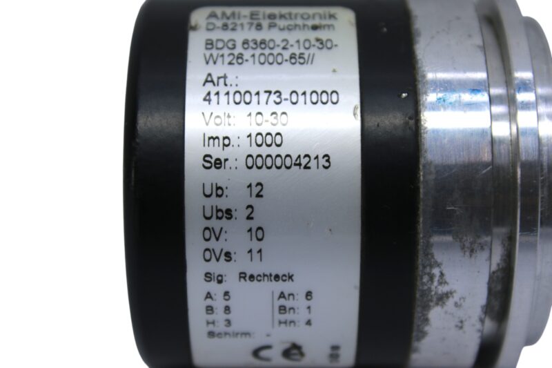 AMI-ELEKTRONIK BDG 6360-2-10-30-W126-1000-65// INCREMENTAL ROTARY ENCODER 41100173-01000 - Image 3