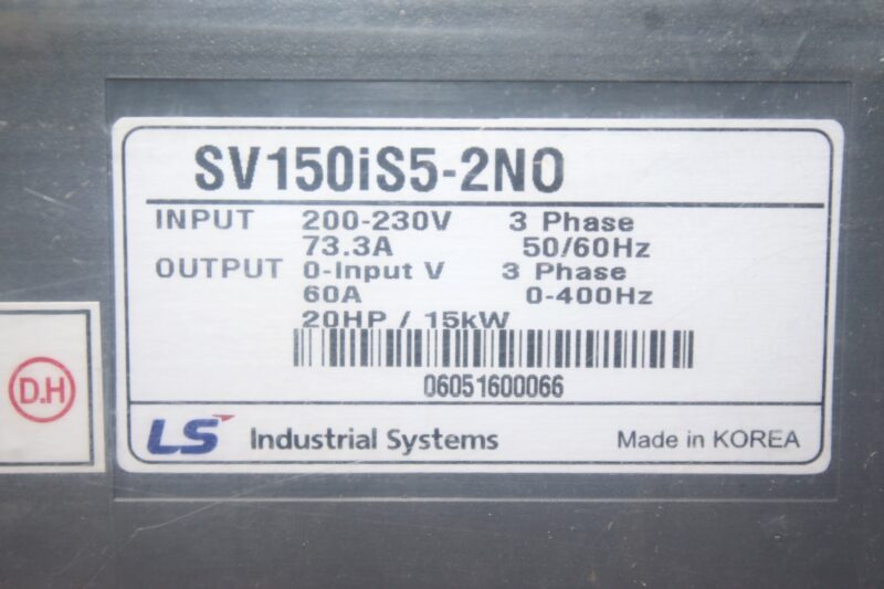 LS SV150IS5-2NO AC VARIABLE SPEED DRIVE 15KW/20HP - Image 3