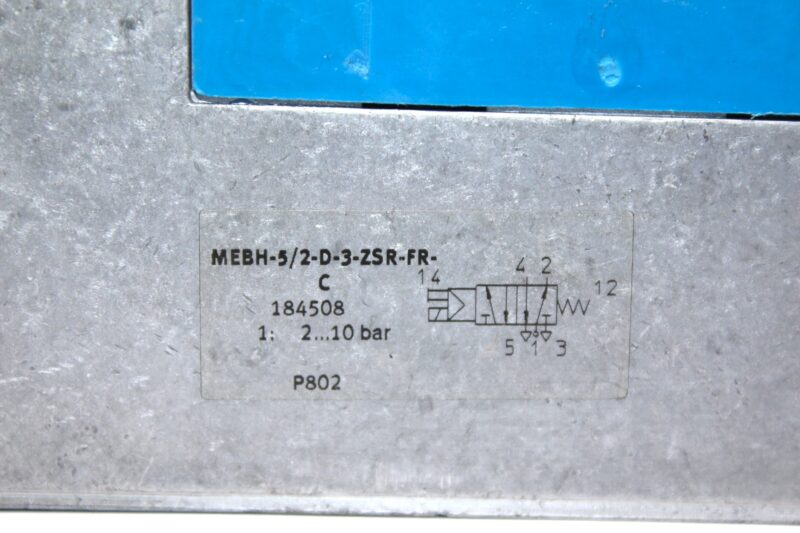 FESTO MEBH-5/2-D-3-ZSR-FR-C SOLENOID VALVE 184508 - Image 2