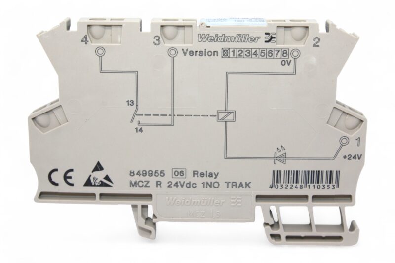 WEIDMULLER MCZ R 24VDC 1NO TRAK RELAY MODULE 8499550000 - Image 2