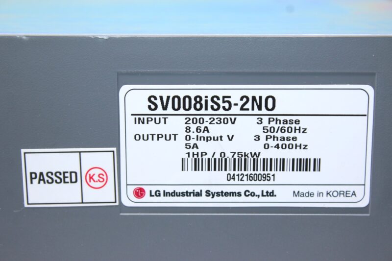 LG SV008IS5-2NO AC VARIABLE SPEED DRIVE 0.75KW/1HP - Image 3