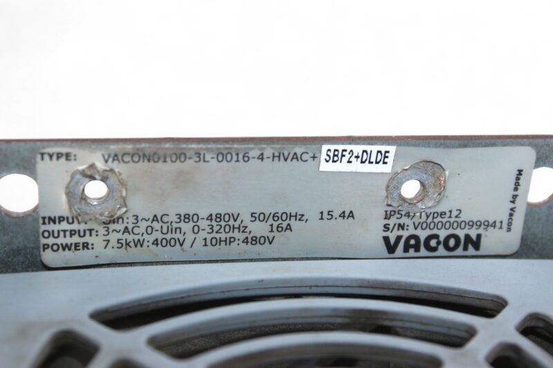 VACON VACON0100-3L-0016-4-HVAC+SBF2+DLDE FREQUENCY INVERTER - Image 5