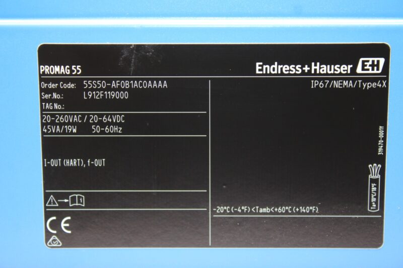 Endress+Hauser 55S50-AF0B1AC0AAAA ELECTROMAGNETIC FLOWMETER PROMAG S - Image 2