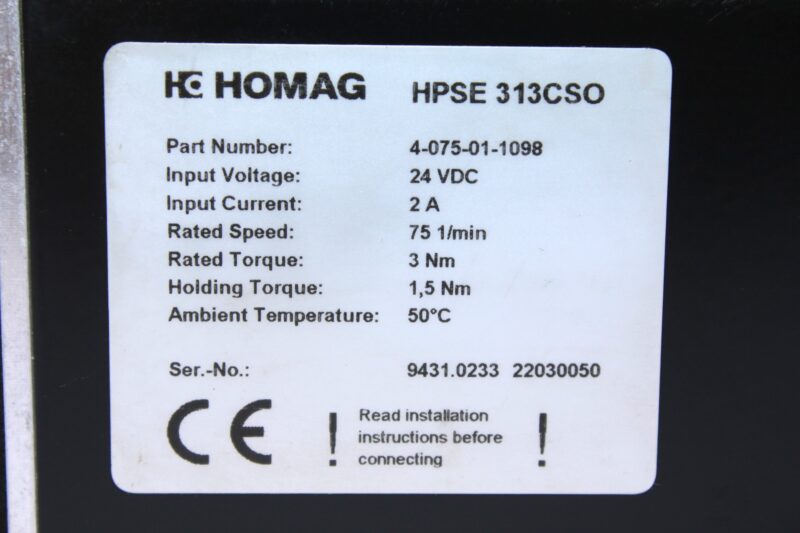 HOMAG HPSE 313CSO GEARBOX 4-075-01-1098 - Image 2