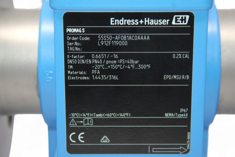 Endress+Hauser 55S50-AF0B1AC0AAAA ELECTROMAGNETIC FLOWMETER PROMAG S - Image 11