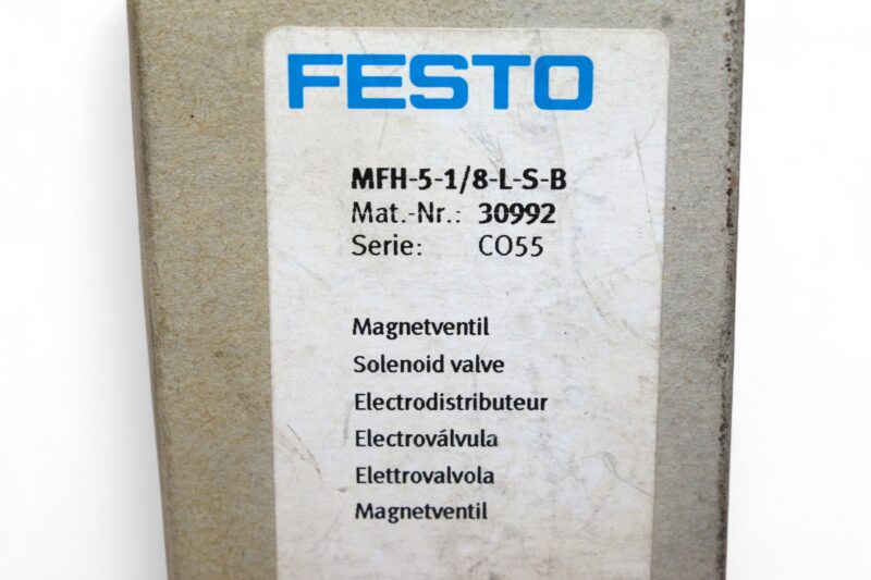 FESTO MFH-5-1/8-L-S-B SOLENOID VALVE 30992 - Image 2