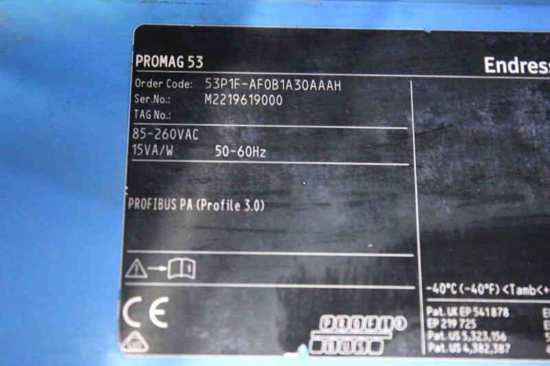 Endress+Hauser 53P1F-AF0B1A30AAAH ELECTROMAGNETIC FLOWMETER PROMAG P - Image 3